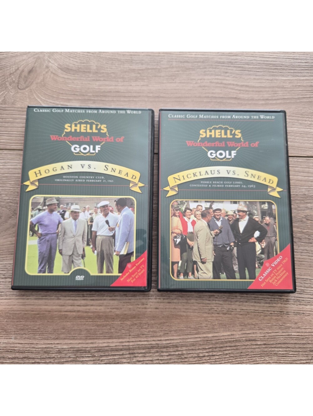 Shell's Wonderful World of Golf (2 DVD Lot) Hogan Snead Nicklaus Classic PGA